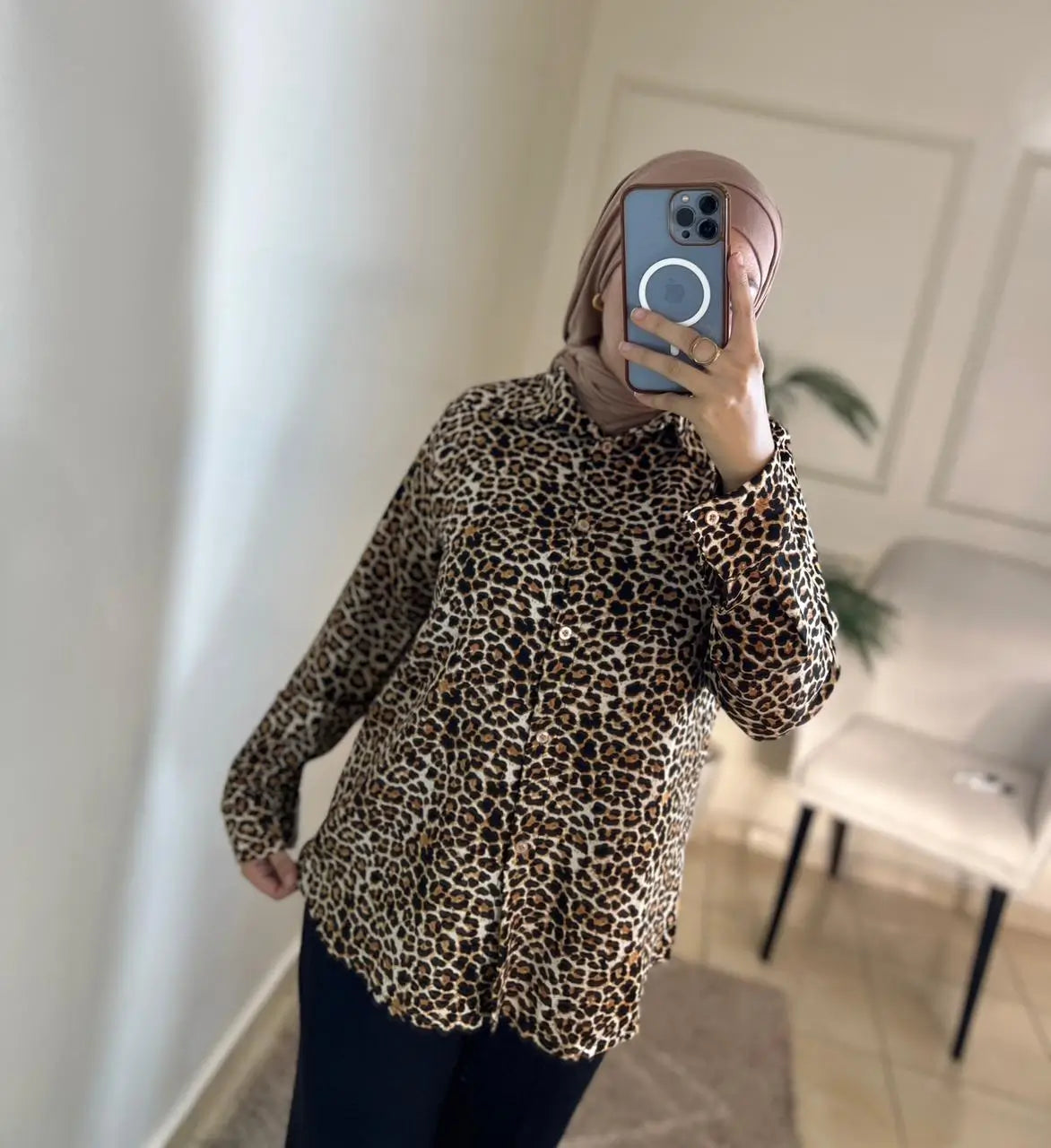 Chemise Léopard Élégante